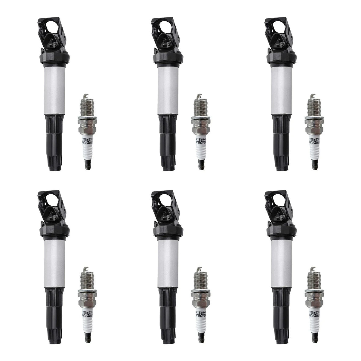 6 Ignition Coils with Spark Plugs for BMW E46 E53 E60 E83 E90 1998-2013
