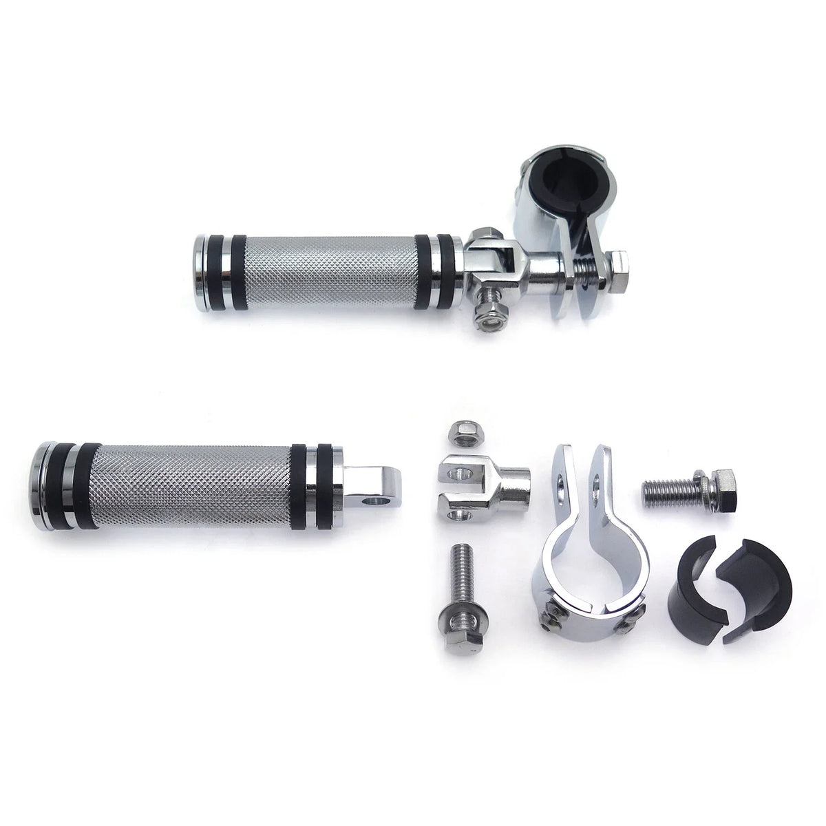 1" 1 1/4" Chrome Foot Peg Clamp for Yamaha XV250 XV400 XV535 Footrest