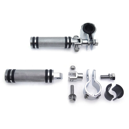1" 1 1/4" Chrome Foot Peg Clamp for Yamaha XV250 XV400 XV535 Footrest