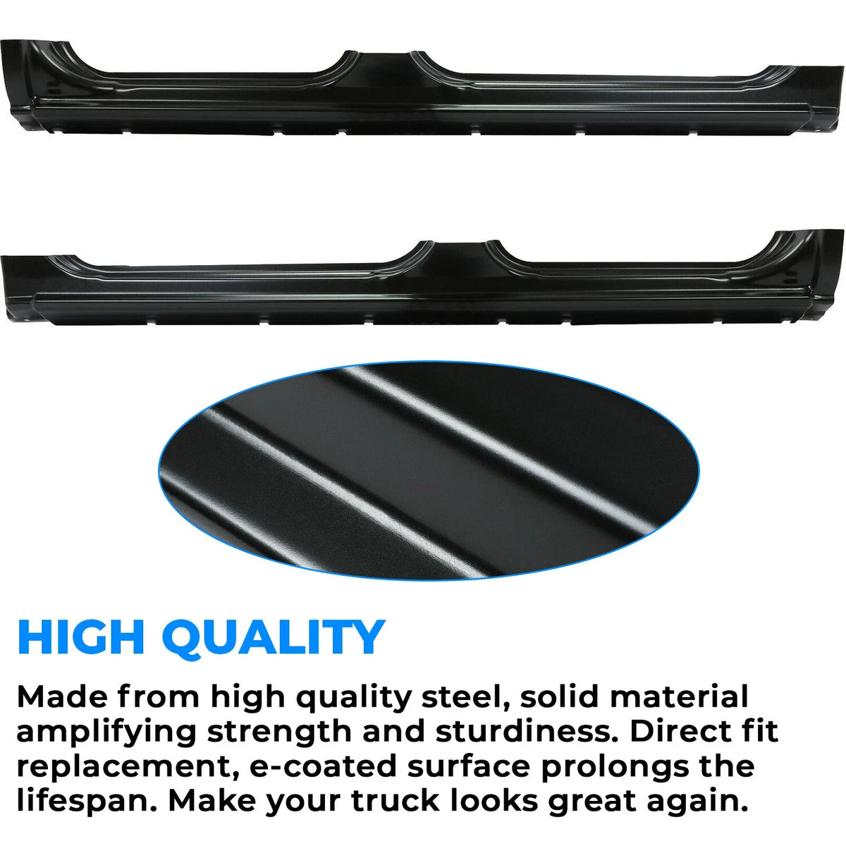 Pair of Rocker Panels for 4 Door Pickup 1999-2007 Chevy Silverado