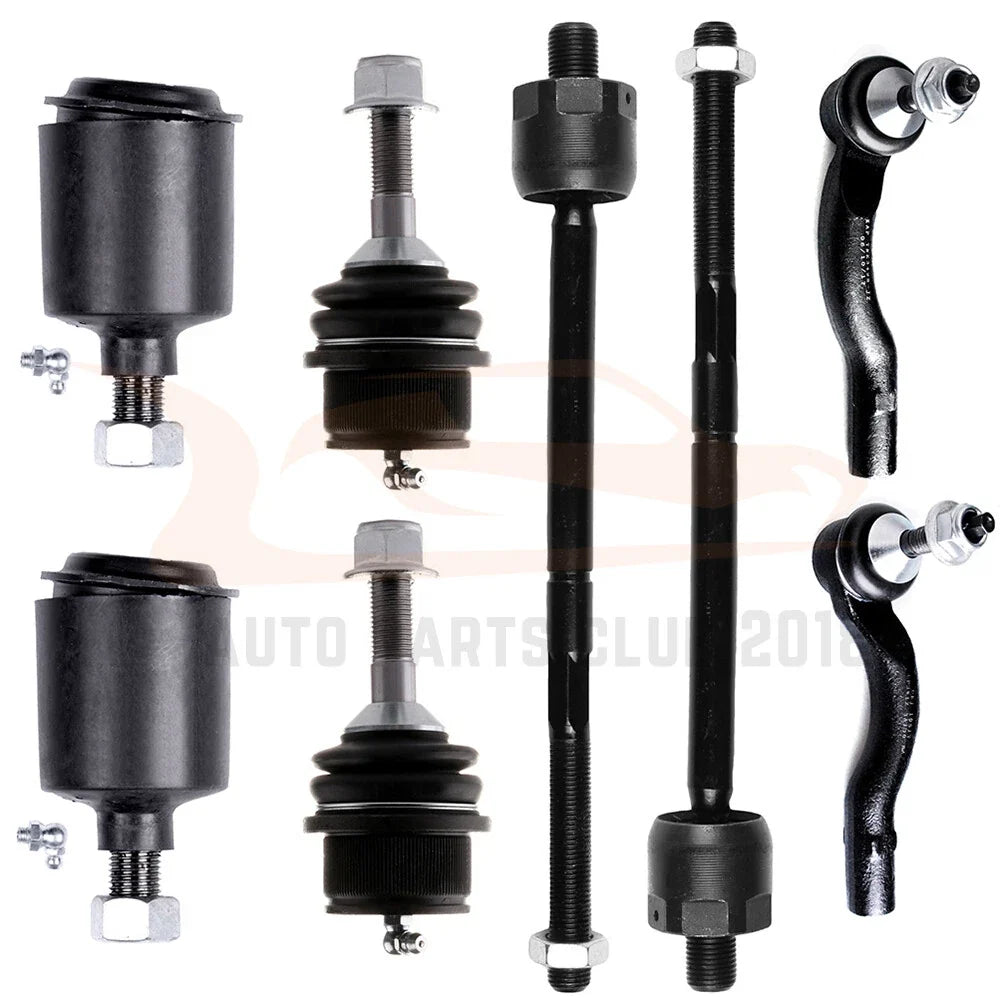 Set of 8 Front Ball Joints Tie Rods for Ford Crown Victoria Lincoln Town Car (2003–2005)