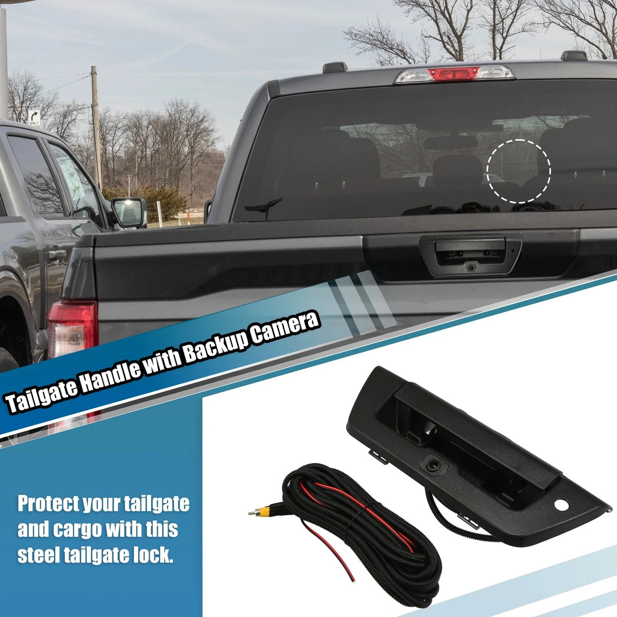 Rear Tailgate Handle with Backup Camera for Ford F-150 (2015–2017)
