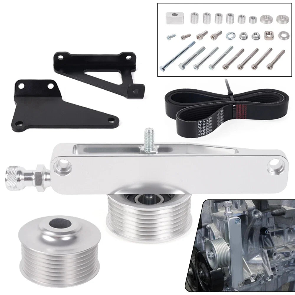 K Series AC PS Eliminator Pulley Kit for Honda Acura K20 K24 (2002–2006)