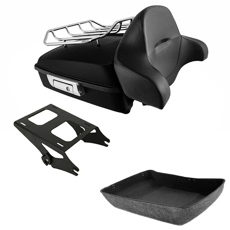 Matte Chopped Trunk Backrest Pad for Harley Touring Models (2014-2026)