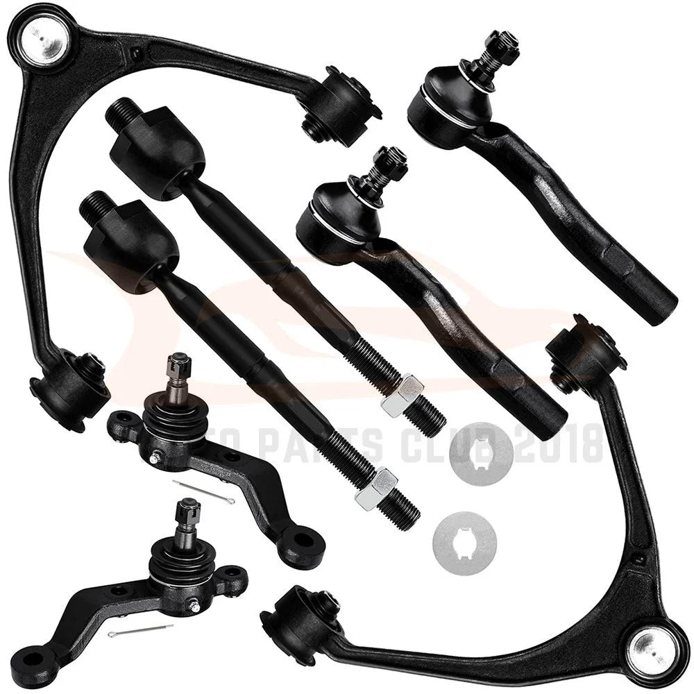 Set of 8 Front Control Arms Tie Rods Ball Joints for Lexus GS400 (1998–2000)