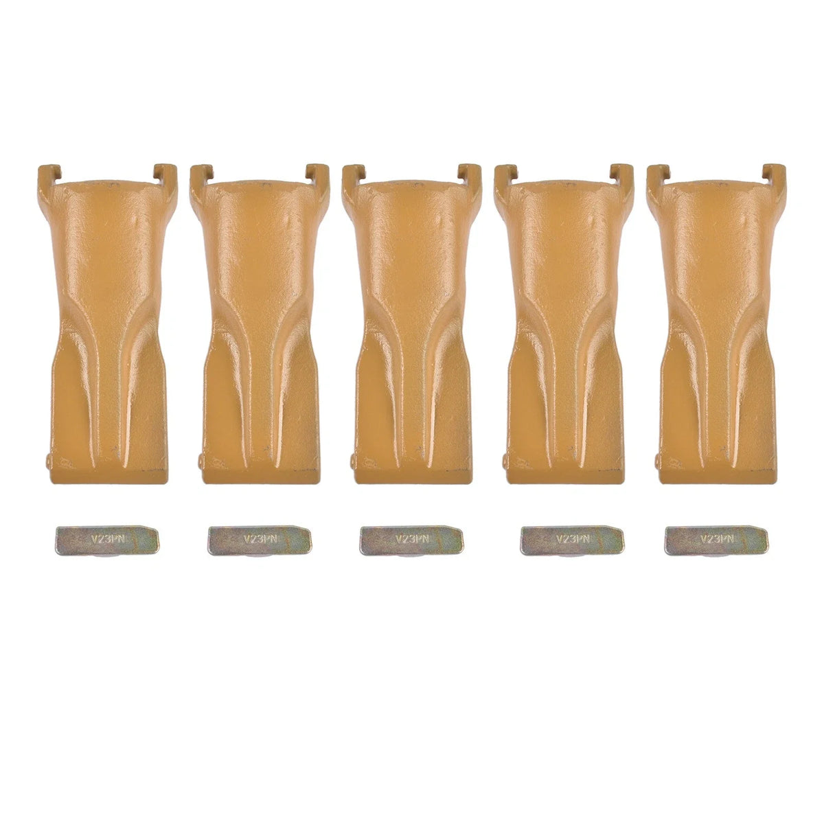 5 Pieces Bucket Teeth with Flex Pins for Crawler Tractor