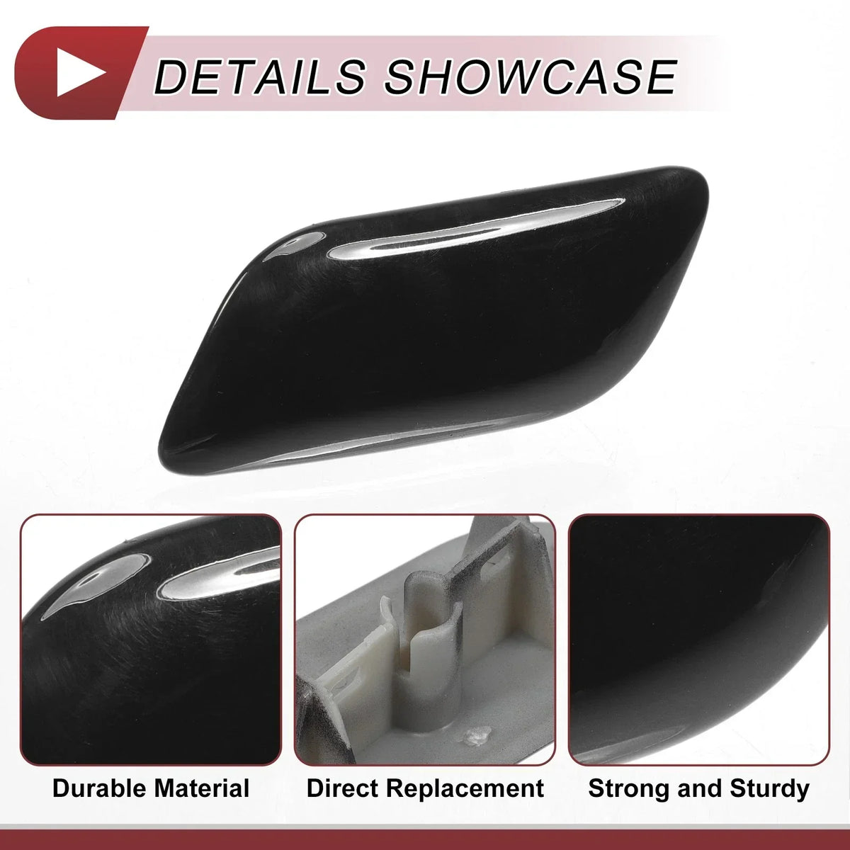 Washer Nozzle Cover Front Left - Black for Lexus LX570 2008-2011