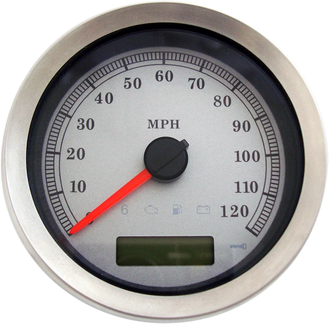 Programmable Speedometer for Drag Specialties (Silver Face, MPH)