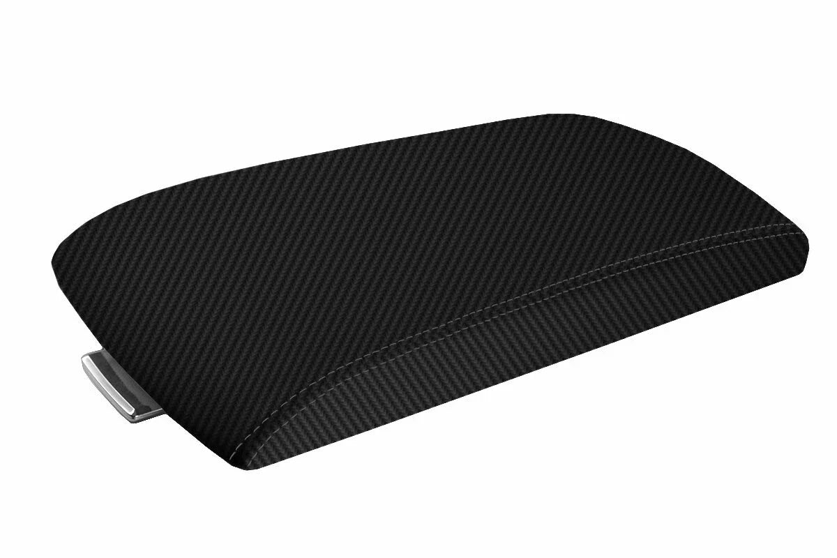 Console Lid Armrest Cover for Ford Flex (2009–2019) Carbon Fiber Black