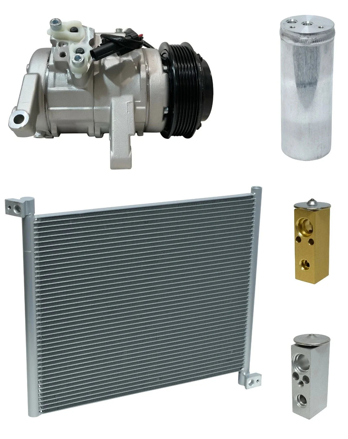 AC Compressor Kit w Condenser Replacement for Dodge Durango 3.7L (2004–2004)