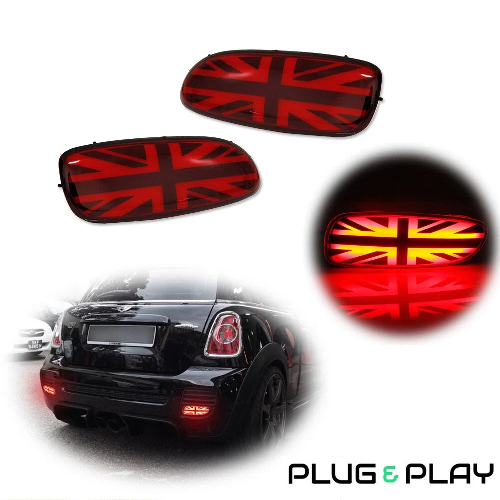 Union Jack Rear Fog Lights for MINI Cooper S (2002–2021)