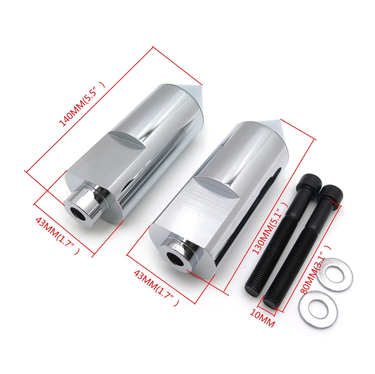 Spike Frame Sliders - Chrome for Yamaha YZF R1 (2004 to 2006)