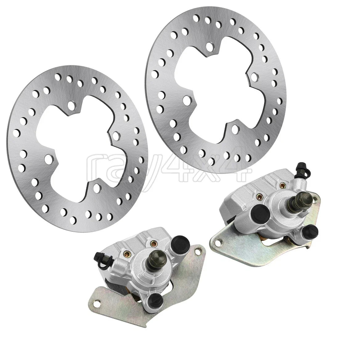 Front Brake Calipers and Disc Rotors for Honda Rancher 420 2007-2014