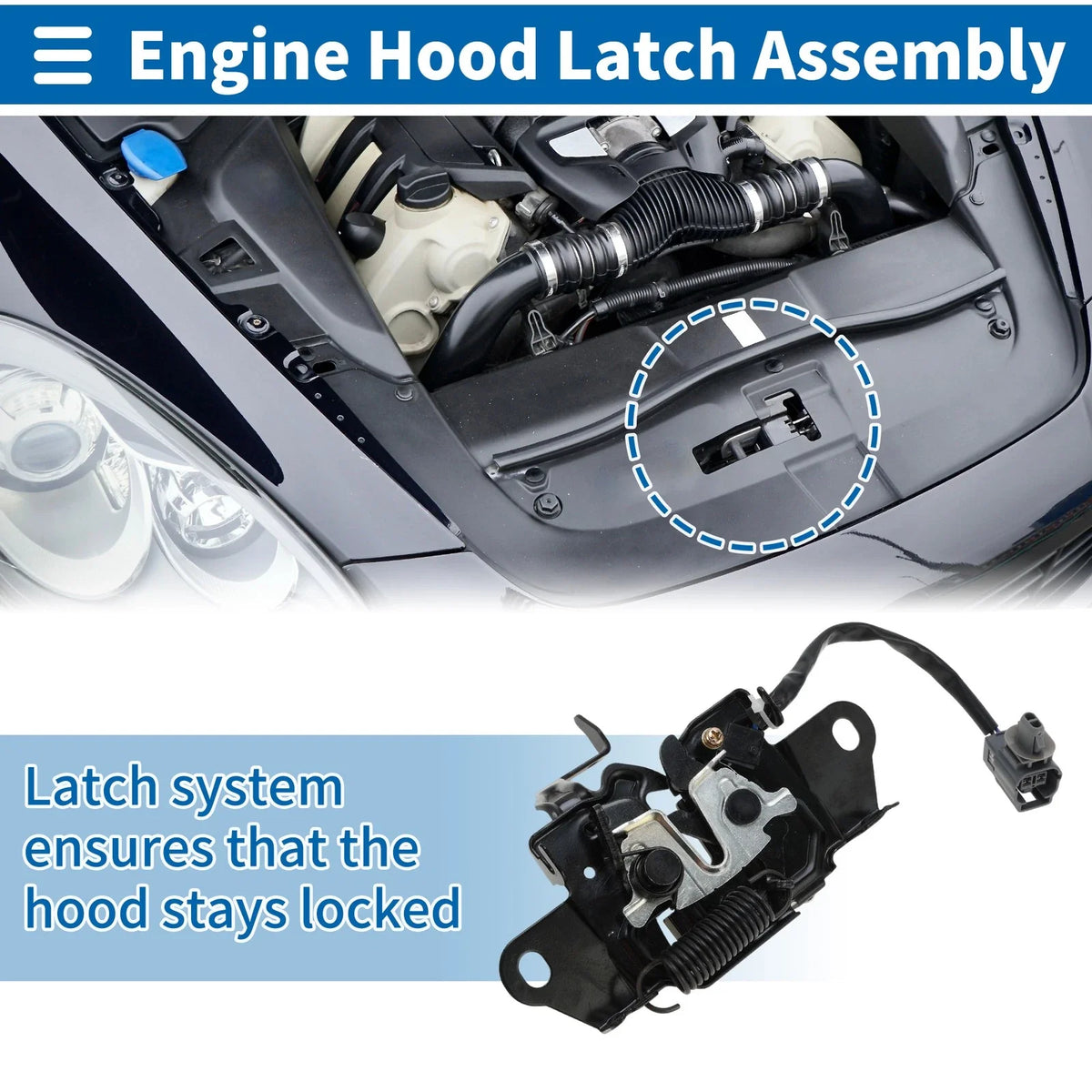 Hood Latch Assembly for Mazda 6 (2013–2018) No.GV9B56620