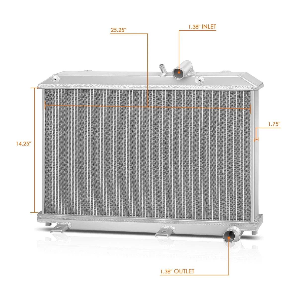 2-Row Radiator for Mazda RX-8 (2004-2011) Aluminum Core 13B-MSP
