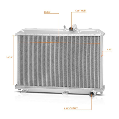 2-Row Radiator for Mazda RX-8 (2004-2011) Aluminum Core 13B-MSP