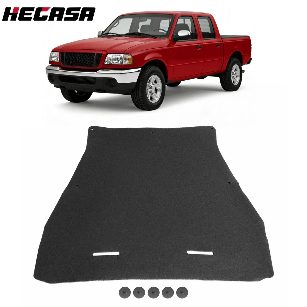 Insulation Pad for Hood with Clips - Ford Ranger 2006-2012