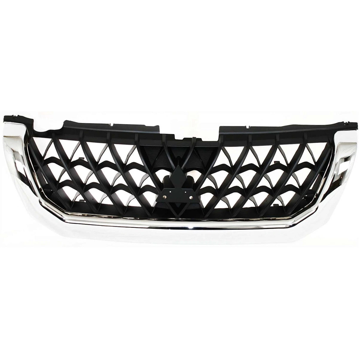 Grille for Mitsubishi Montero Sport (2001) Chrome Shell Black Insert