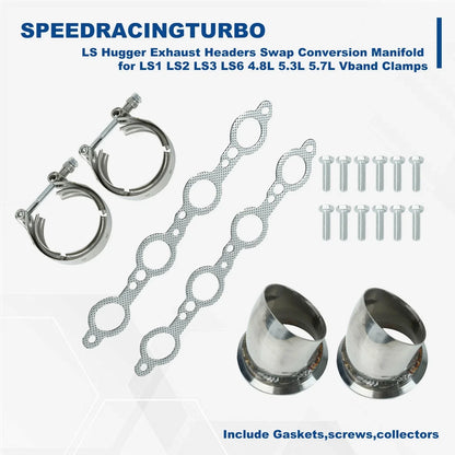 LS1 LS2 LS3 LS6 Exhaust Headers Hugger for 4.8L 5.3L 5.7L (2000–2015)