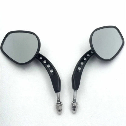 8mm Big Black Side Mirrors for Harley Dyna Super Glide 2005-2017