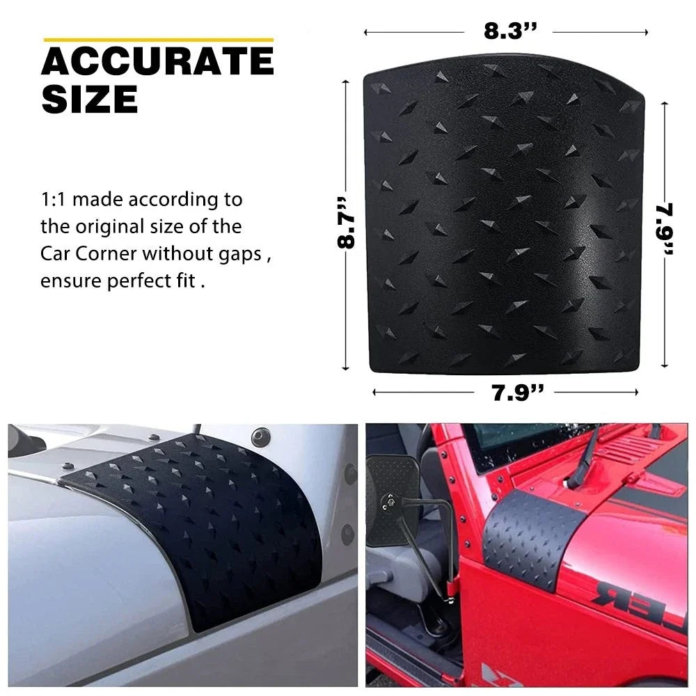 Cowl Body Armor Covers - 2 Pack for Jeep Wrangler JK (2007-2018)