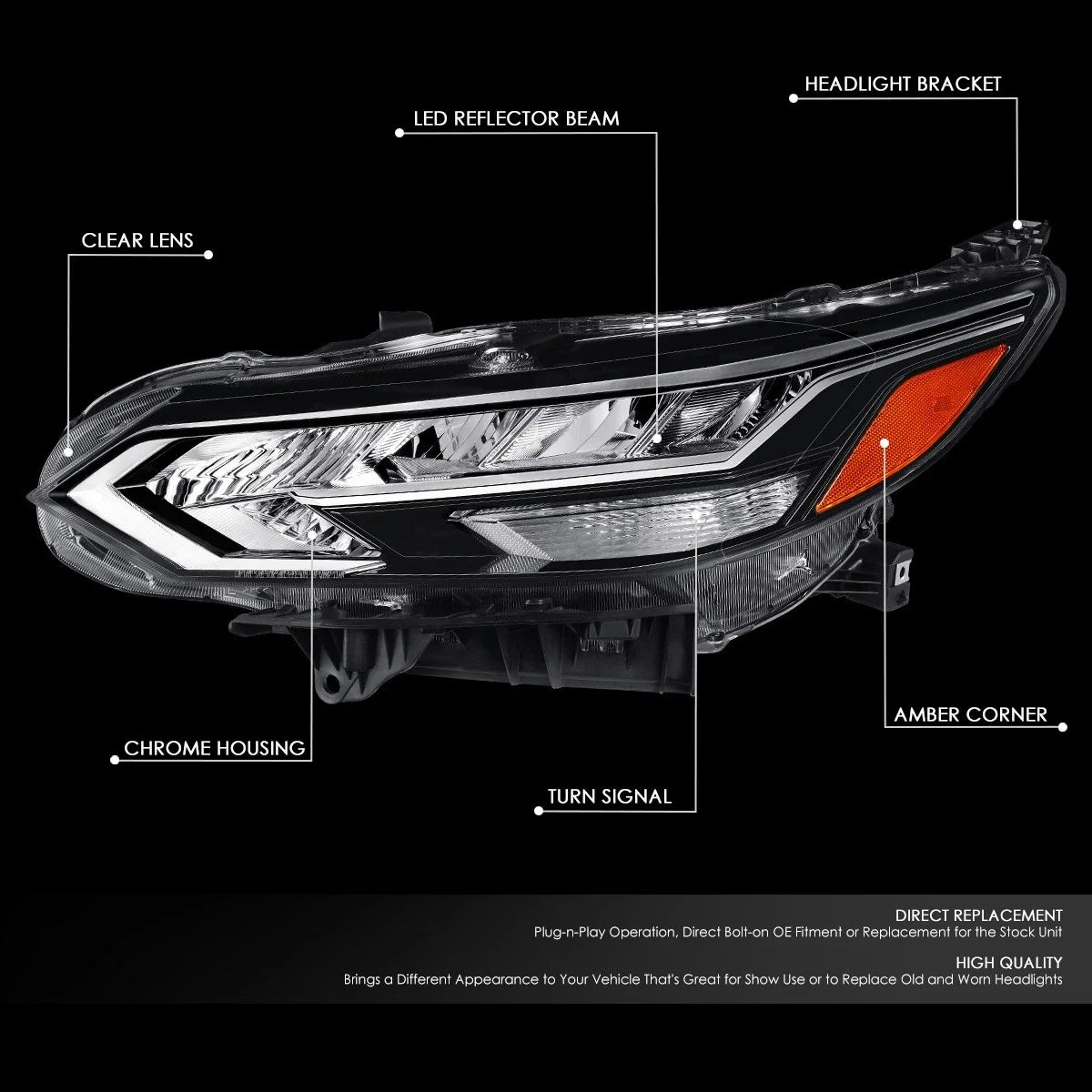 LED Headlight Lamp Assembly for Nissan Sentra (2020–2022)