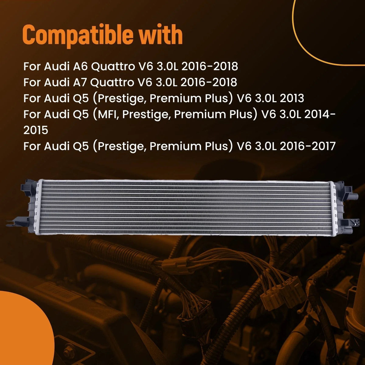 Aluminum Radiator for A6 A7 Quattro S4 S5 Audi (2013-2018)