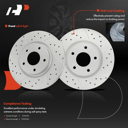 Front Brake Rotors (Drilled) for 2013-2023 Nissan Altima