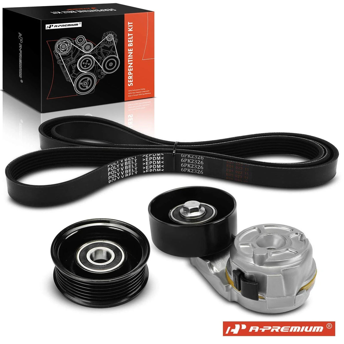 3X Serpentine Belt Drive Component Kit for Ford Crown Victoria (1992–2011)