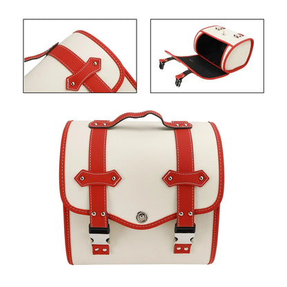 Motorbike Quick Release Side Tool Bag - Saddlebag (White)