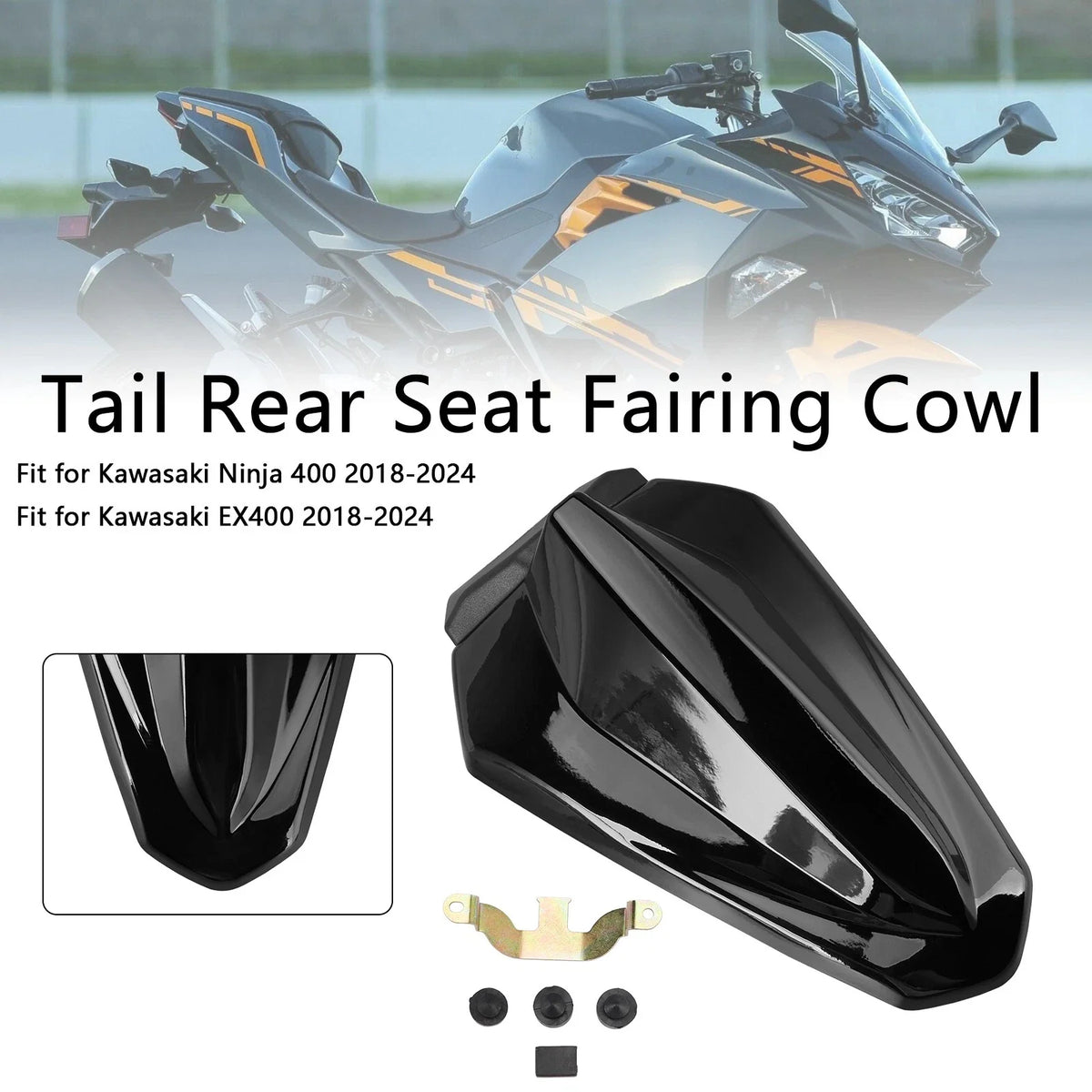 Racing Rear Cowl Fairing for Kawasaki Ninja 400 (2018–2024)