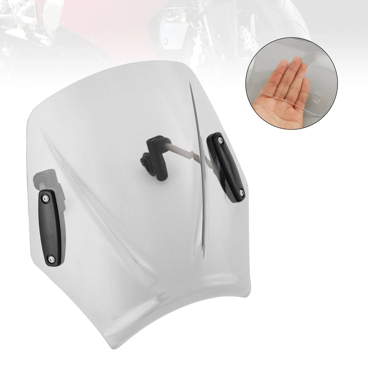 22mm / 7/8" Handlebar Motorcycle Windshield (Universal Application)