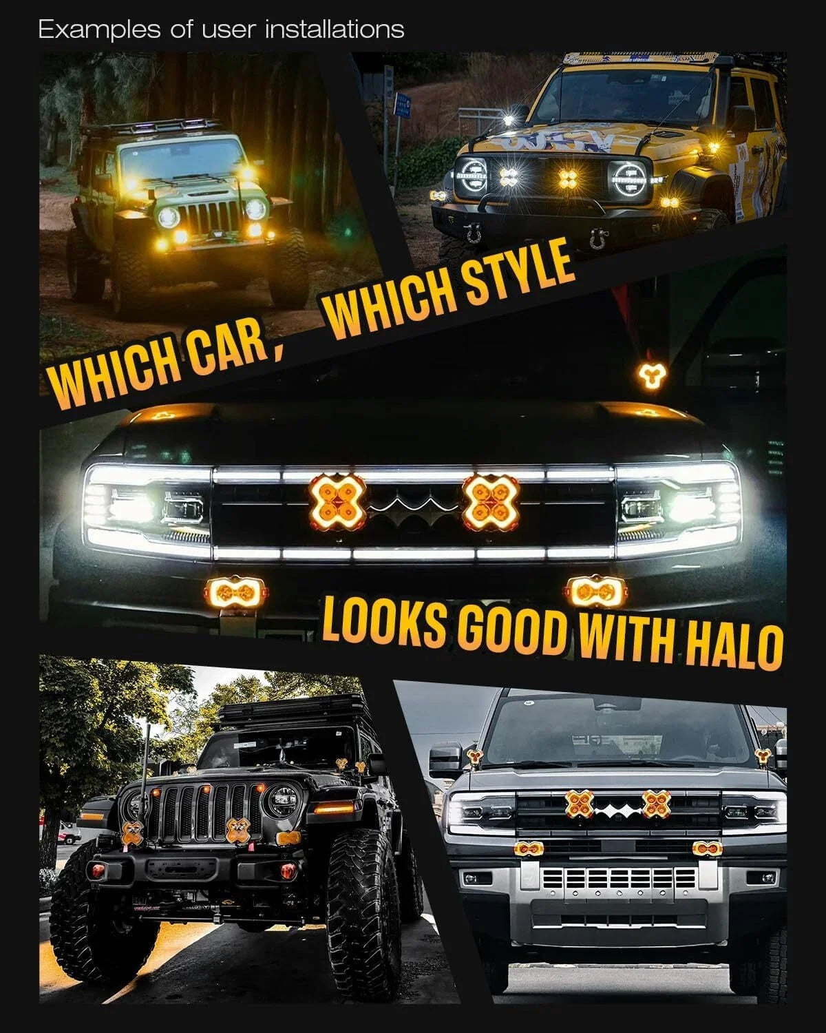 2X LED Pods for Offroad Work Lights (3-6")