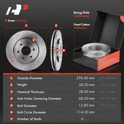 Front Brake Pads and Rotor Set for Nissan Frontier