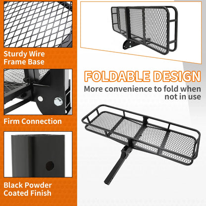 Hitch Cargo Carrier 2" for SUV - 650 lbs Capacity, Foldable Design