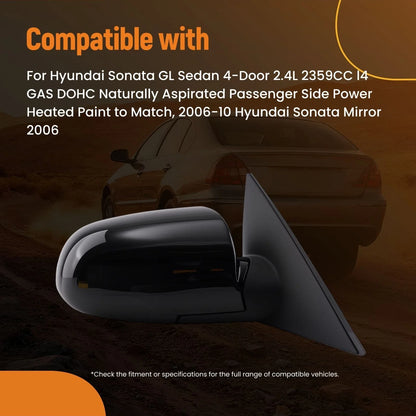 Right Heated Side Mirror for Hyundai Sonata 2006-2010 876200A000