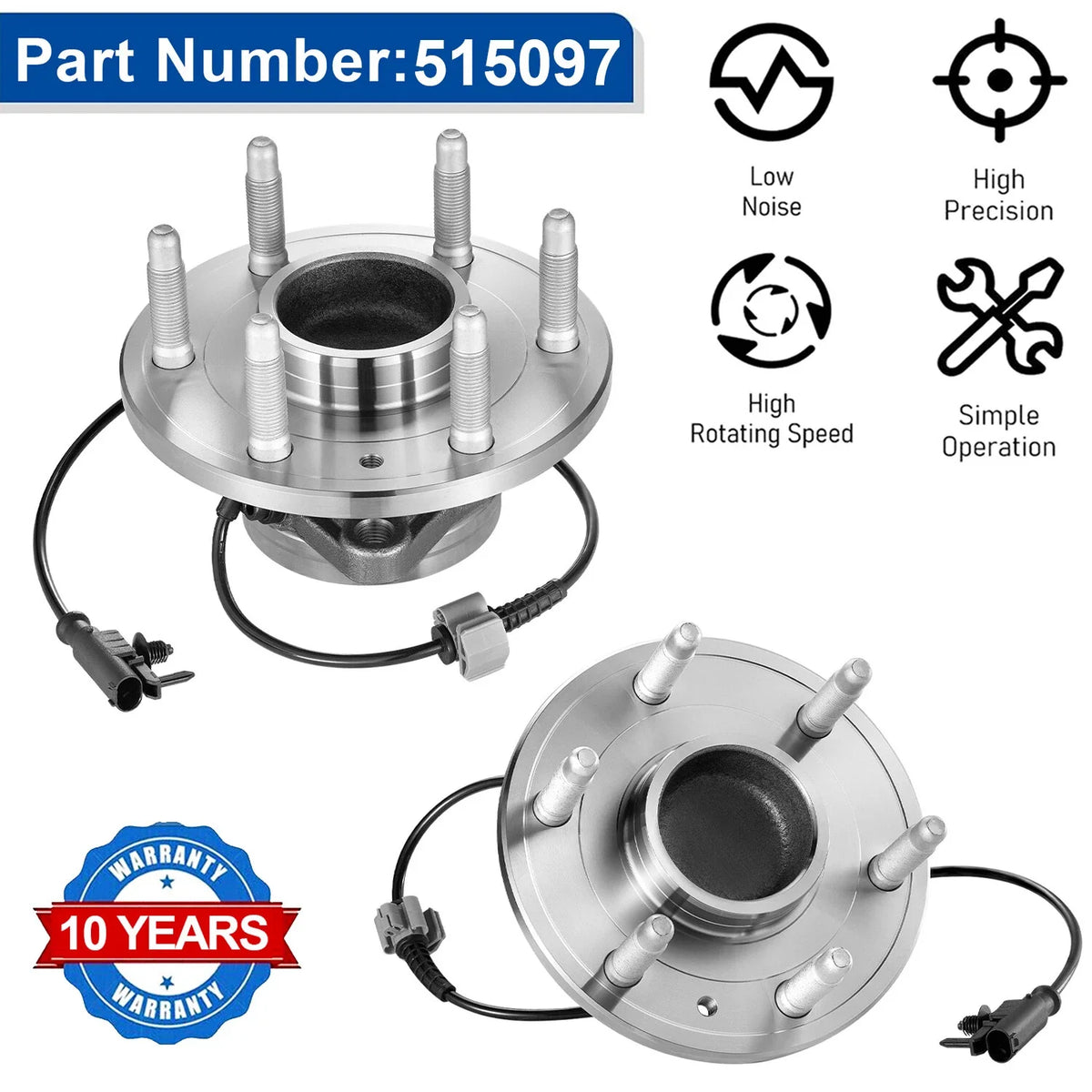 Front Wheel Bearing Hub Assembly for Chevrolet Avalanche Silverado (2007–2013)
