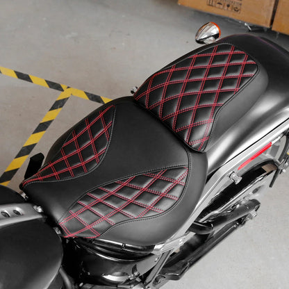 Black Seat for Driver and Passenger for Harley Fat Boy FLFB FLFBS 2018–Present