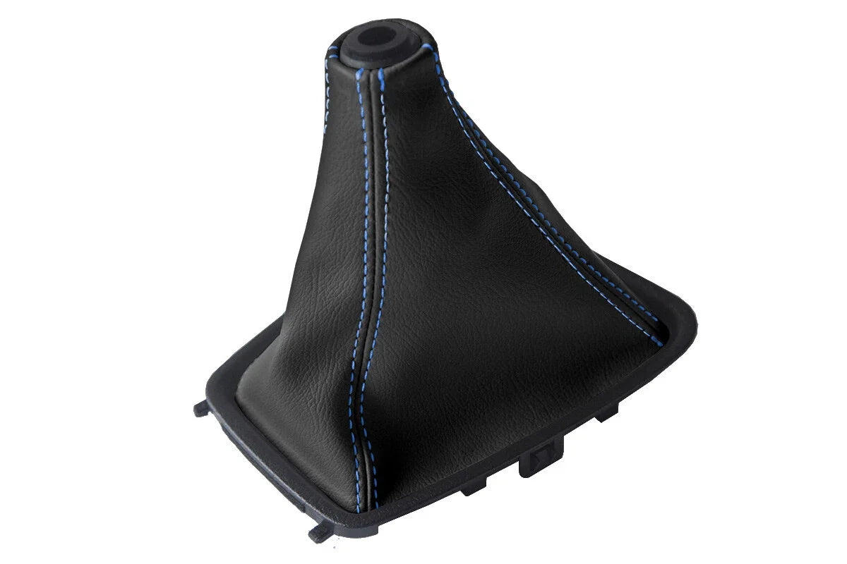 Leather Manual Shift Boot Cover for Nissan Skyline R32 (1989–1993) Blue Stitch