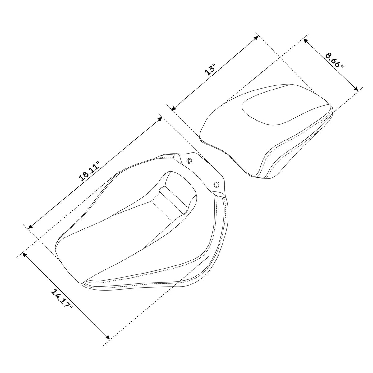 Rider Driver & Passenger Seats for Harley Breakout FXBR FXBRS (2018–2023)