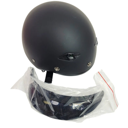 Half Helmet Bagger for LS2 HH568, Matte Black, Built-in Visor, XS