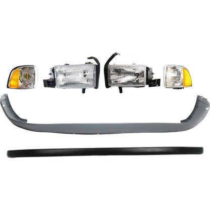 Bumper Cover Corner Light Headlight Kit for Dodge Ram 2500 (1994–2002)