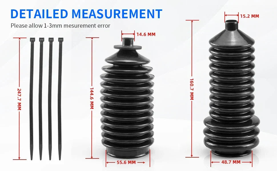 Steering Rack Boot Pair - 2 Units for Polaris RZR (2007-2019)