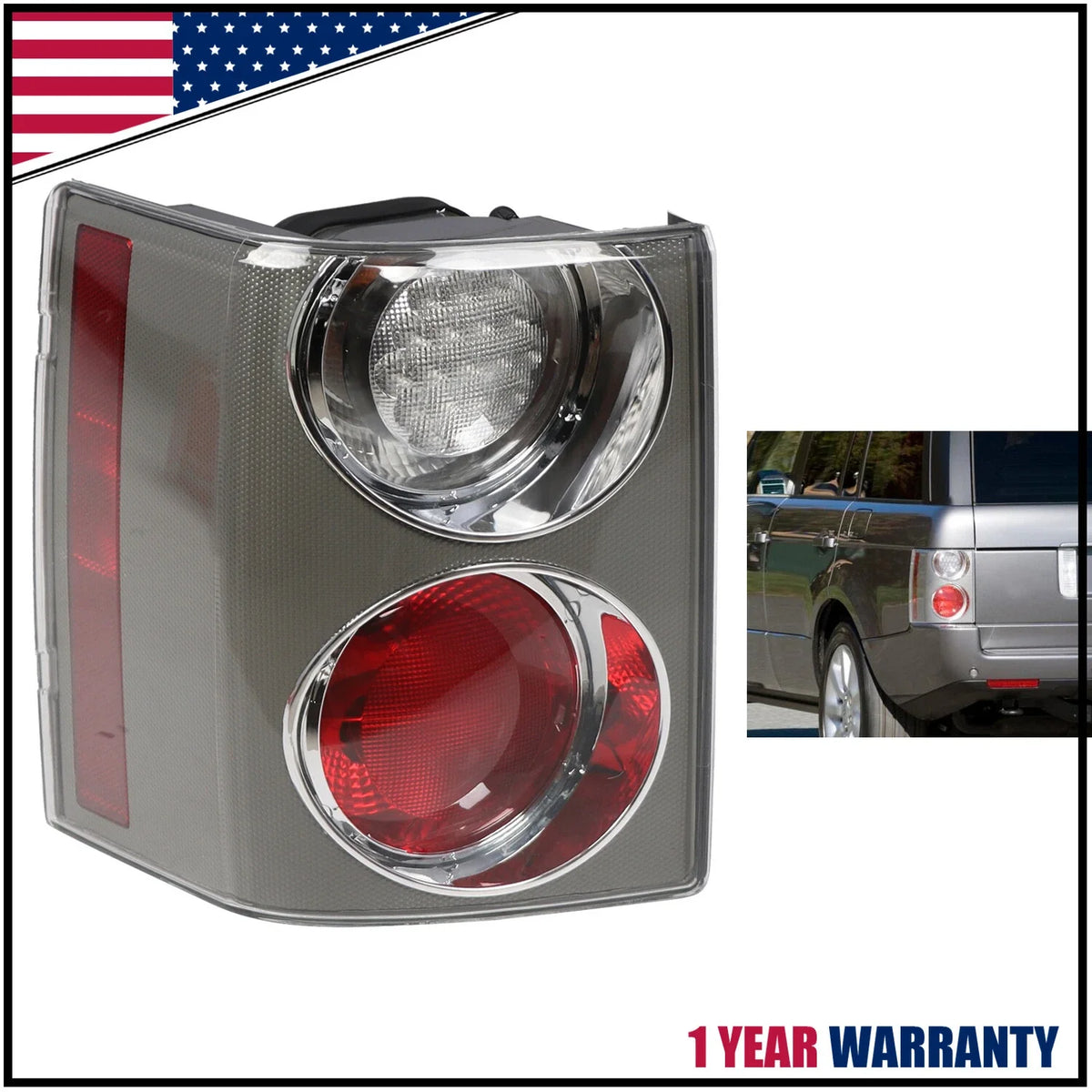 Driver Side Left Tail Light for Land Rover Range Rover (2002-2009)
