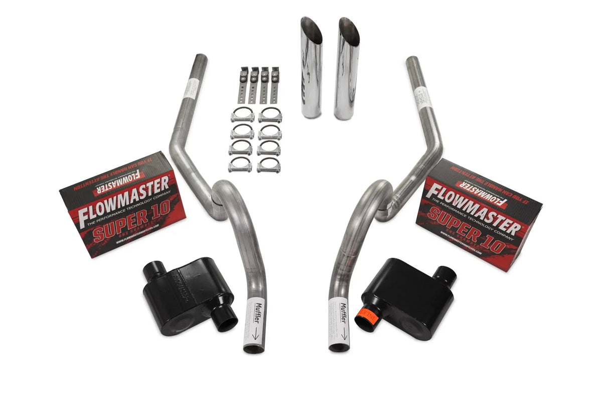 Dual Exhaust Kit 2.5" - Flowmaster Super 10 for GM A Body (1964–1972)