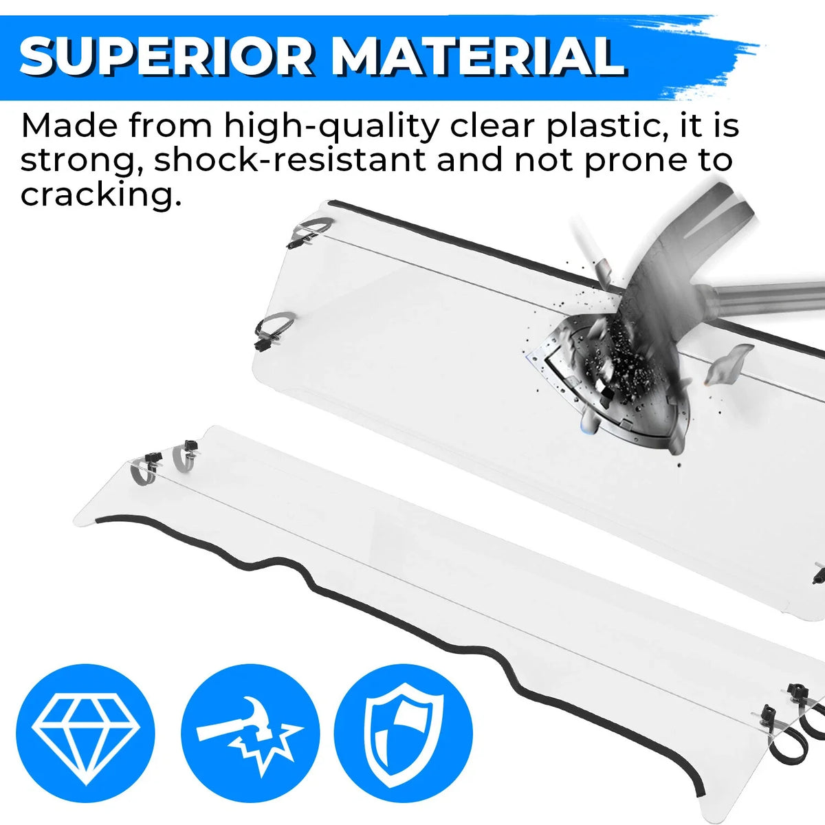Windshield for Polaris Ranger XP 500 800 Front (2009–2024)
