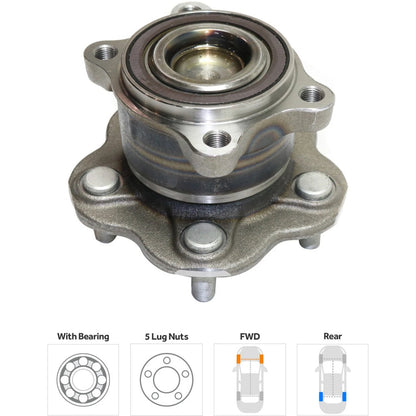 Wheel Hubs for Nissan Altima (2007–2018) Rear Left & Right with Bearing
