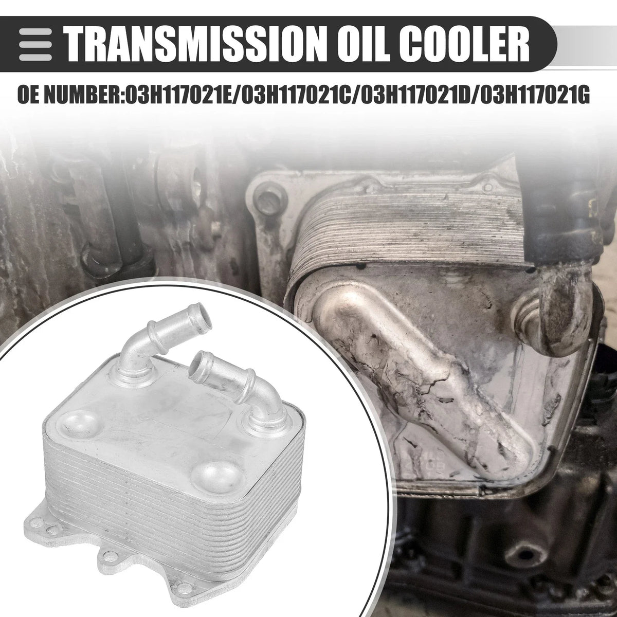 Engine Oil Cooler Assembly for Volkswagen Passat (2012–2018) No. 03H117021E