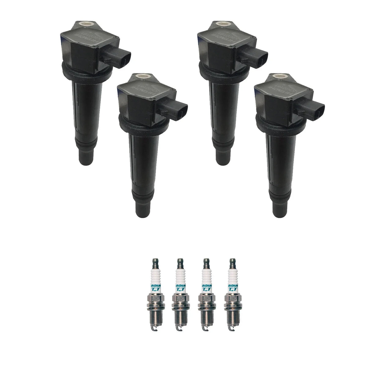 Set of 4 Ignition Coils & Spark Plugs for Hyundai Accent, Kia Rio (1.6L)