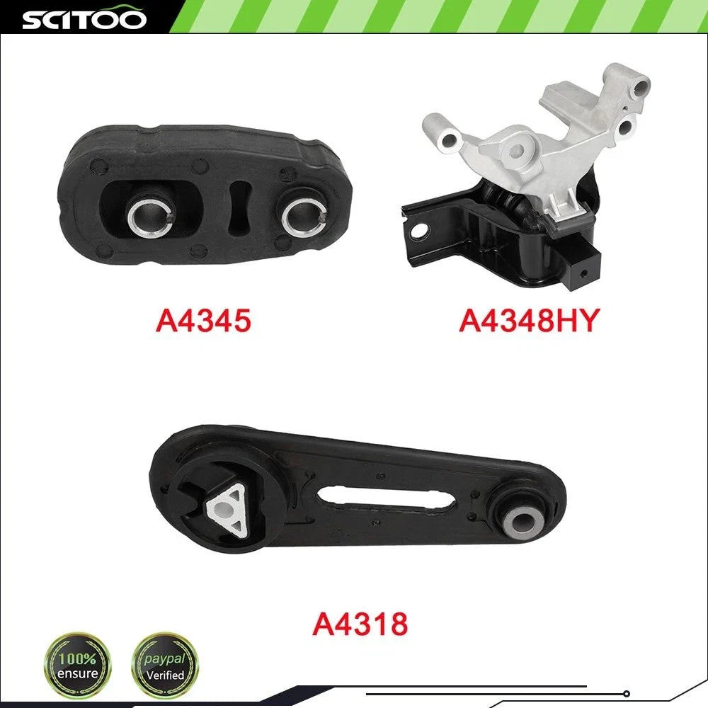Engine Motor Mounts - 3Pcs for Nissan Sentra L4 2.0L (2007-2012)